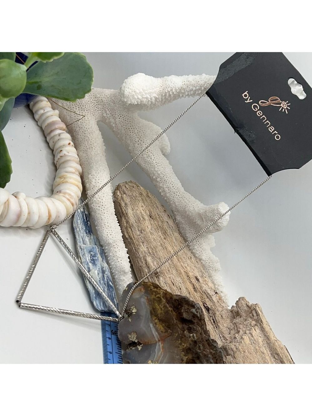 Silver Triangle Statement Necklace